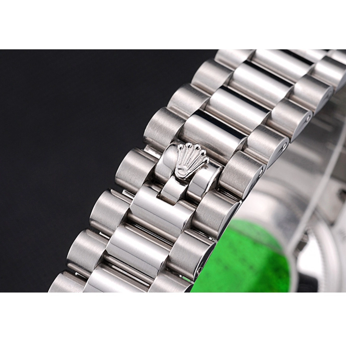 Aaa replica watch Day-Date Dial Steel Stainless Silver Polished Rolex 1025
